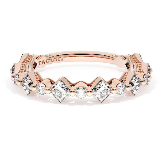 Carr������ and Round Diamond Wedding Band, 4.00mm