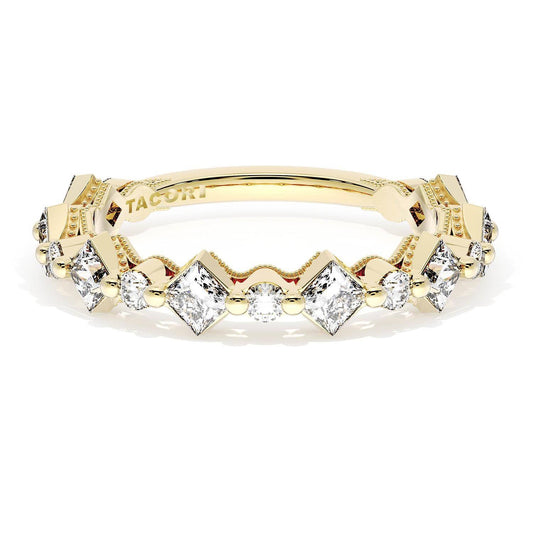 Carr������ and Round Diamond Wedding Band, 4.00mm