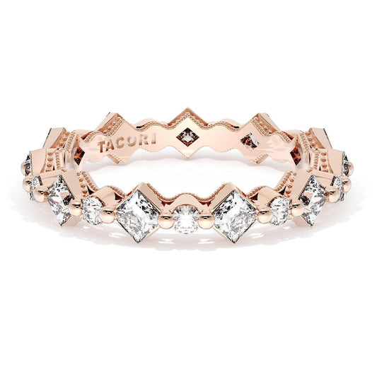 Carr������ and Round Diamond Wedding Band, 4.00mm