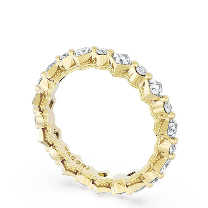 Carr������ and Round Diamond Wedding Band, 4.00mm