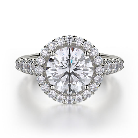 MICHAEL M 18k White Gold Engagement Ring R440L-2-18W