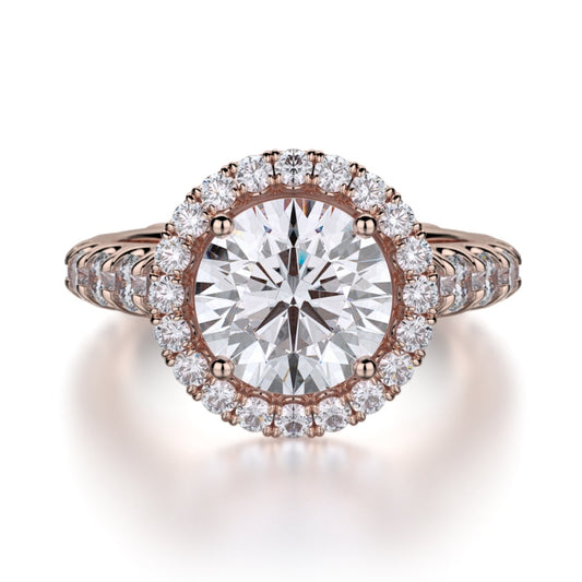 MICHAEL M 18k Rose Gold Engagement Ring R440L-2-18R