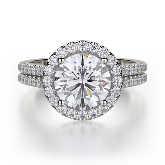 MICHAEL M Platinum Engagement Ring R456-2-PT