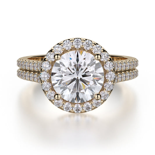 MICHAEL M 18k Yellow Gold Engagement Ring R456-2-18Y