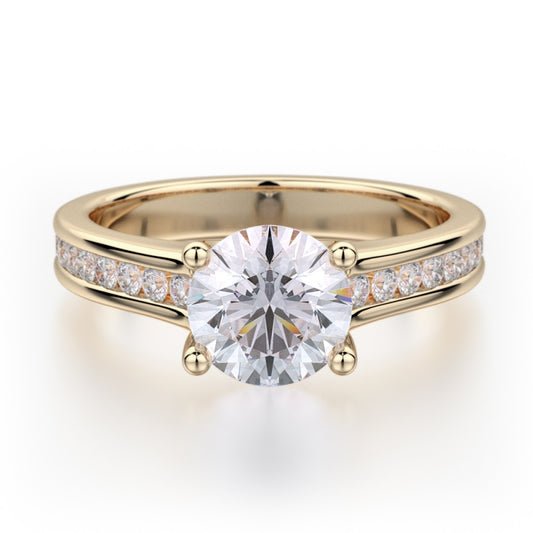 MICHAEL M 18k Yellow Gold Engagement Ring R461-1-18Y