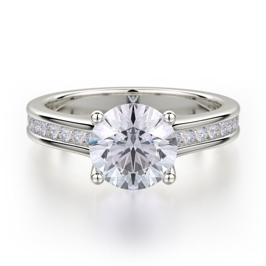 MICHAEL M 18k White Gold Engagement Ring R461-2-18W