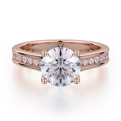 MICHAEL M 18k Rose Gold Engagement Ring R461-2-18R