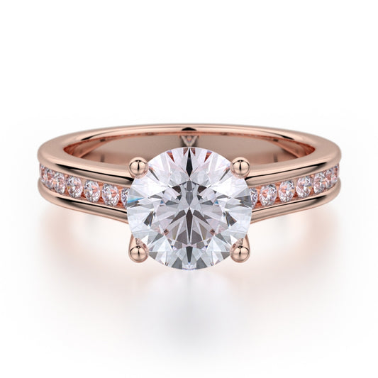MICHAEL M 18k Rose Gold Engagement Ring R461-2-18R