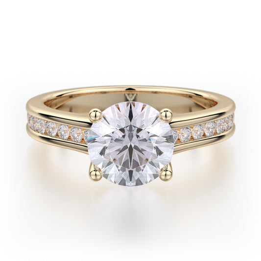 MICHAEL M 18k Yellow Gold Engagement Ring R461-2-18Y