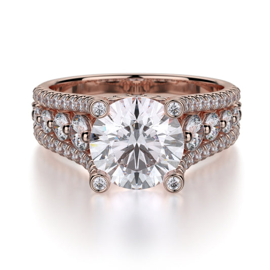 MICHAEL M 18k Rose Gold Engagement Ring R513-1-5-18R
