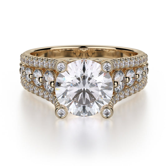 MICHAEL M 18k Yellow Gold Engagement Ring R513-1-5-18Y