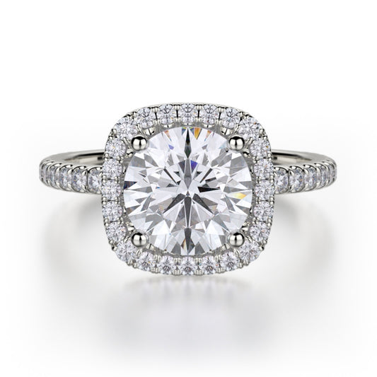 MICHAEL M 18k White Gold Engagement Ring R536S-1-5-18W