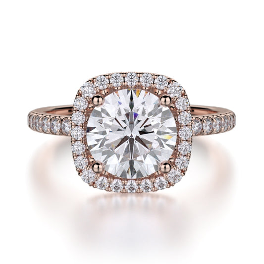 MICHAEL M 18k Rose Gold Engagement Ring R536S-1-5-18R