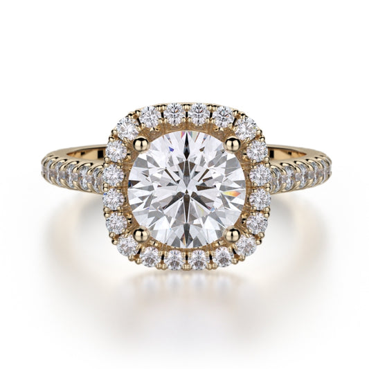 MICHAEL M 18k Yellow Gold Engagement Ring R539-1-5-18Y