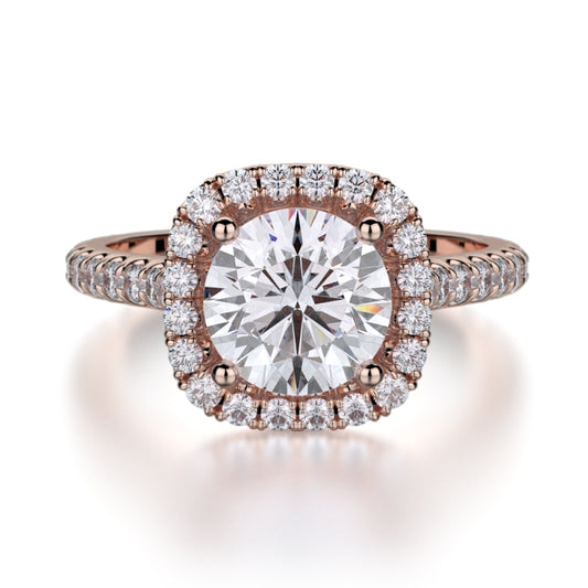 MICHAEL M 18k Rose Gold Engagement Ring R559-1-18R