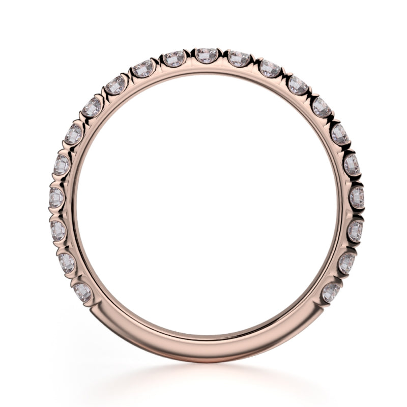 MICHAEL M 18k Rose Gold Wedding Band R320B-18R