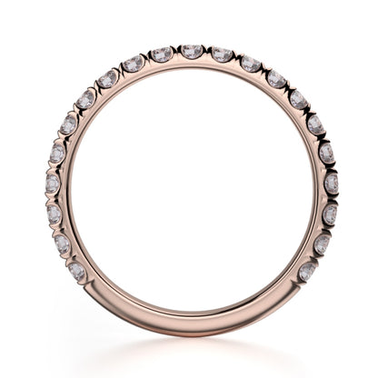 MICHAEL M 18k Rose Gold Wedding Band R320B-18R