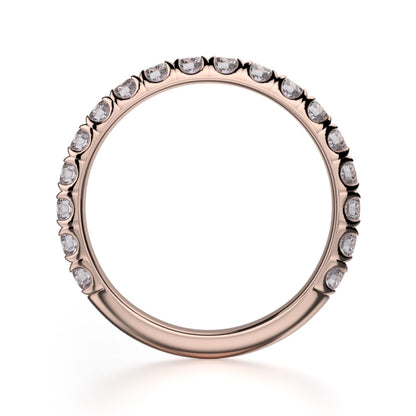 MICHAEL M 18k Rose Gold Wedding Band R320LB-18R