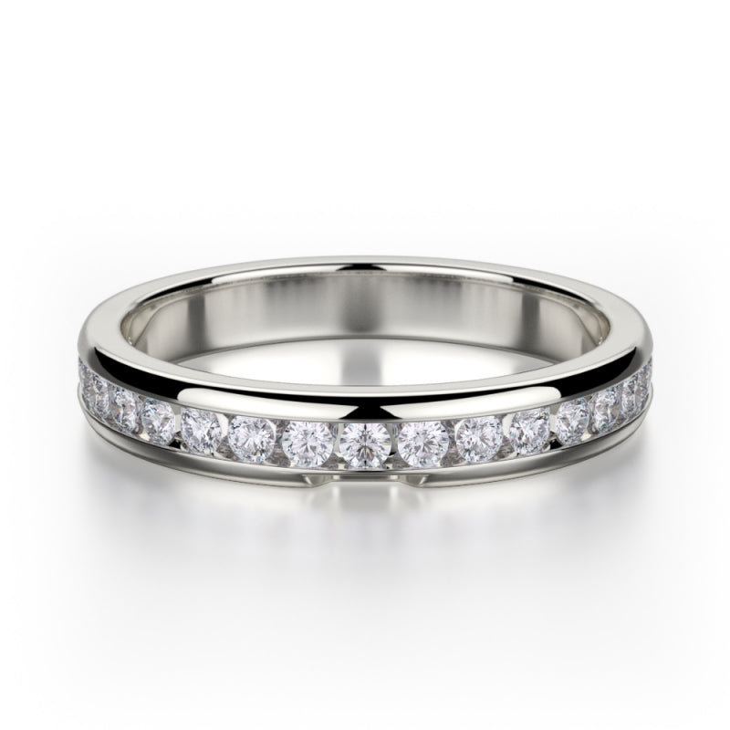 MICHAEL M 18k White Gold Wedding Band R461-B1-18W