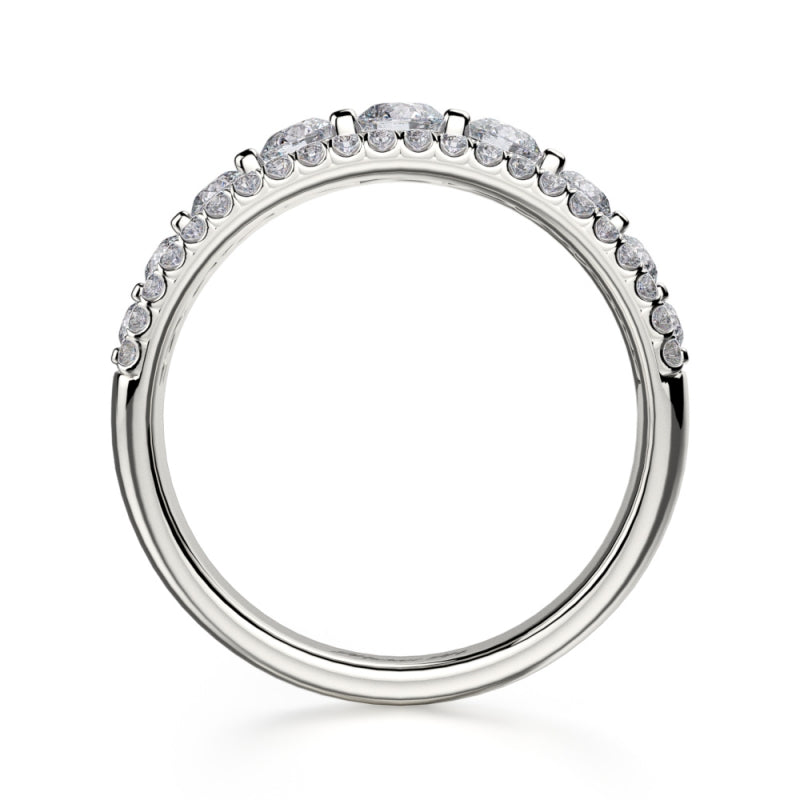 MICHAEL M 18k White Gold Wedding Band R306B-18W