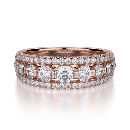 MICHAEL M 18k Rose Gold Wedding Band R306B-18R