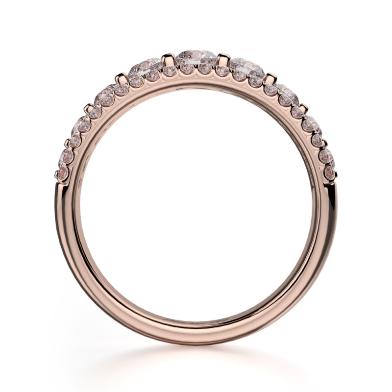 MICHAEL M 18k Rose Gold Wedding Band R306B-18R