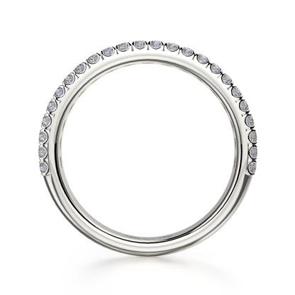 MICHAEL M 18k White Gold Wedding Band R396B-18W