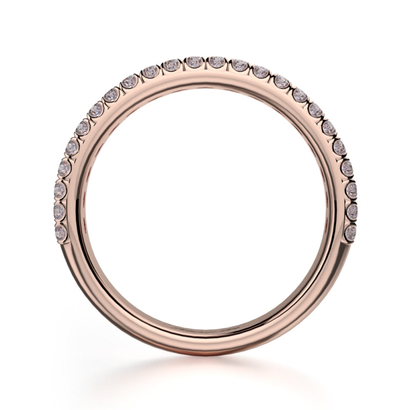 MICHAEL M 18k Rose Gold Wedding Band R396B-18R
