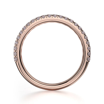 MICHAEL M 18k Rose Gold Wedding Band R396B-18R