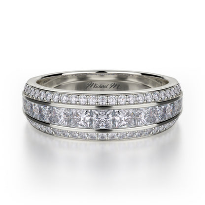 MICHAEL M 18k White Gold Wedding Band R401B-18W