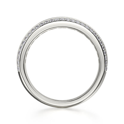 MICHAEL M 18k White Gold Wedding Band R401B-18W