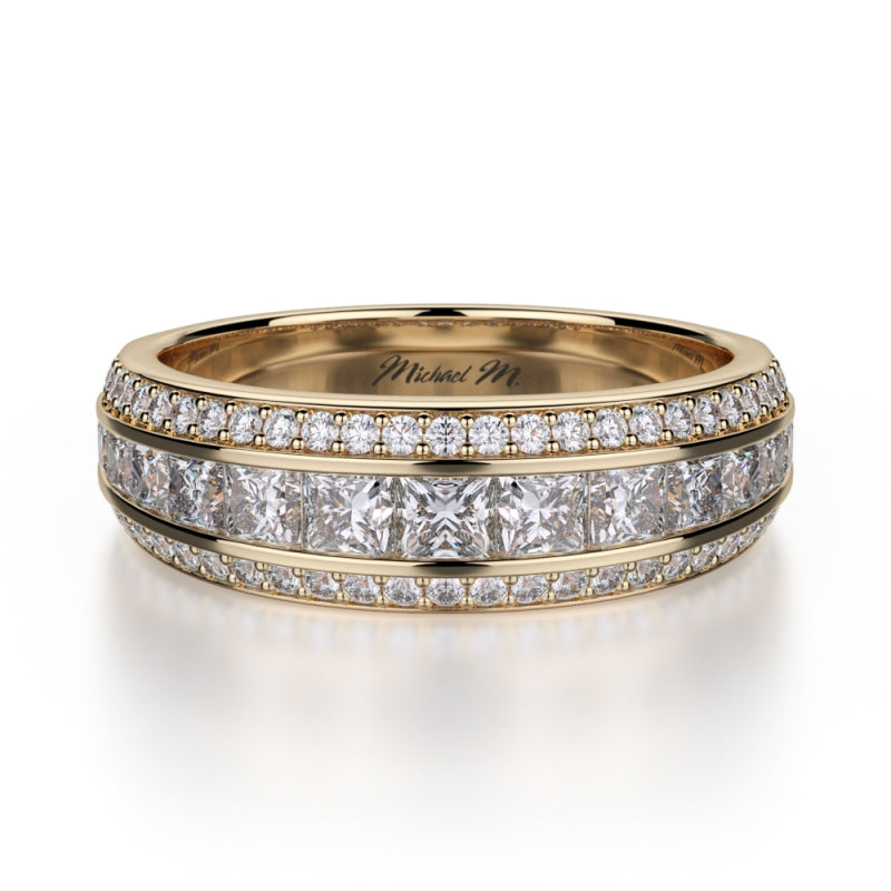 MICHAEL M 18k Yellow Gold Wedding Band R401B-18Y