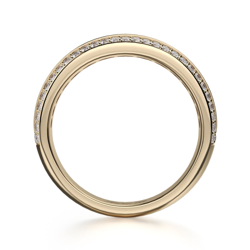 MICHAEL M 18k Yellow Gold Wedding Band R401B-18Y