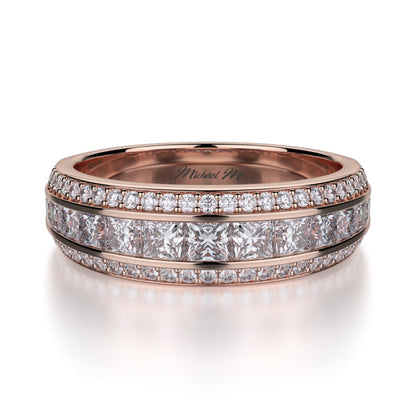 MICHAEL M 18k Rose Gold Wedding Band R401B-18R