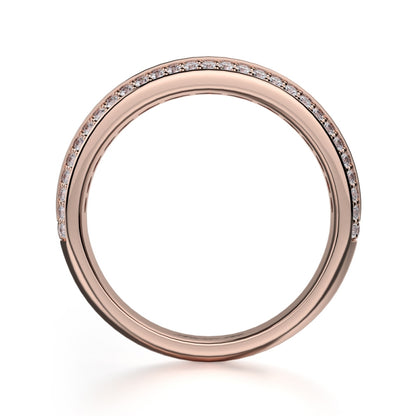 MICHAEL M 18k Rose Gold Wedding Band R401B-18R