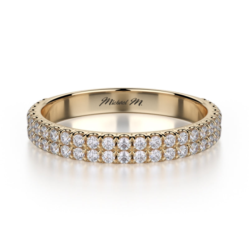 MICHAEL M 18k Yellow Gold Wedding Band R483B-18Y