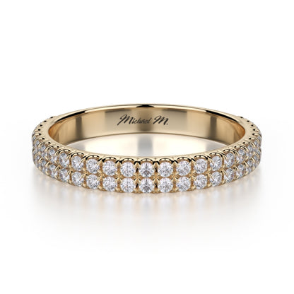 MICHAEL M 18k Yellow Gold Wedding Band R483B-18Y