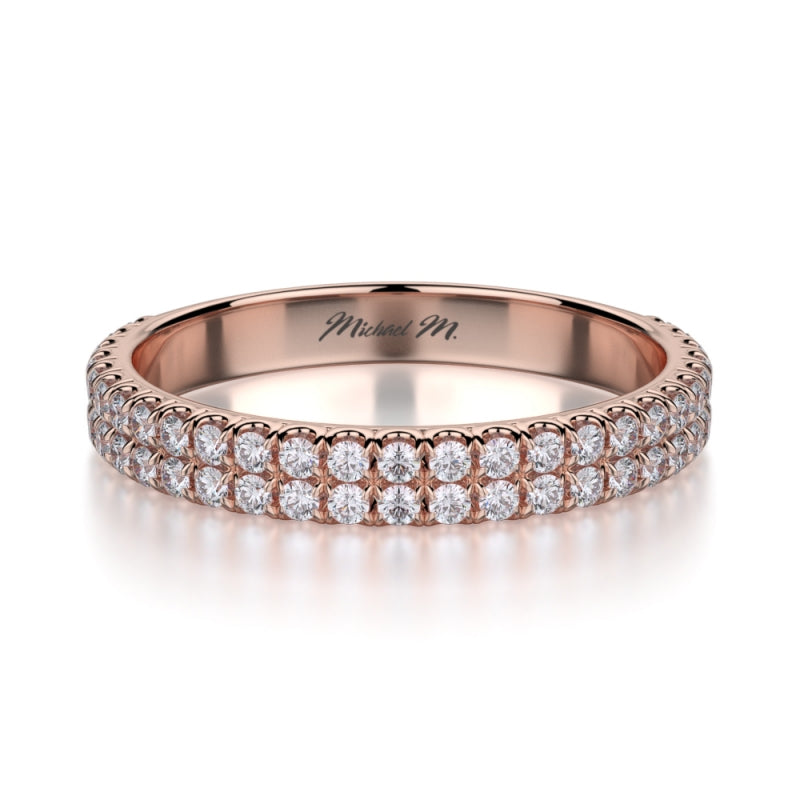 MICHAEL M 18k Rose Gold Wedding Band R483B-18R