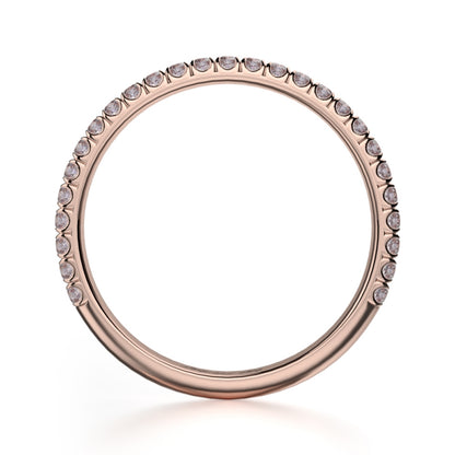 MICHAEL M 18k Rose Gold Wedding Band R483B-18R