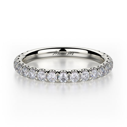 MICHAEL M 18k White Gold Wedding Band R536B-18W