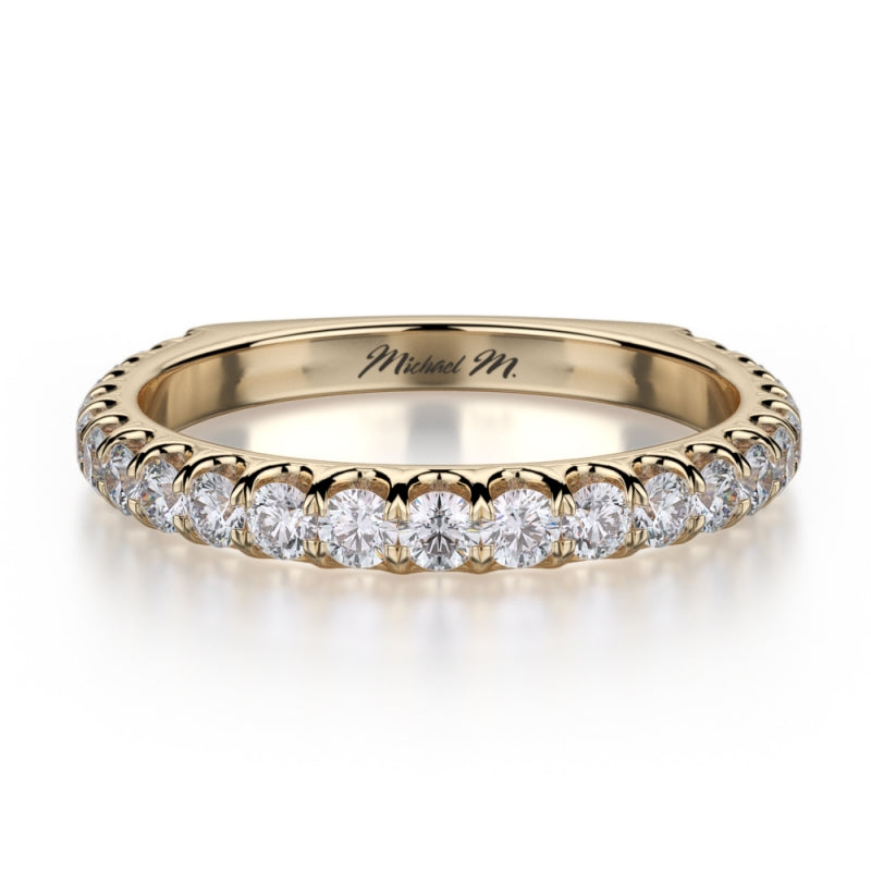 MICHAEL M 18k Yellow Gold Wedding Band R655SB-18Y