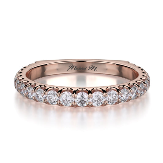 MICHAEL M 18k Rose Gold Wedding Band R655SB-18R