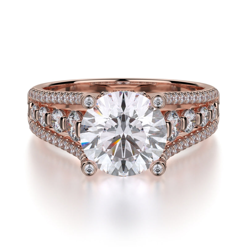 MICHAEL M 18k Rose Gold Engagement Ring R306S-1-5-18R