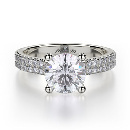 MICHAEL M 18k White Gold Engagement Ring R483-1-18W