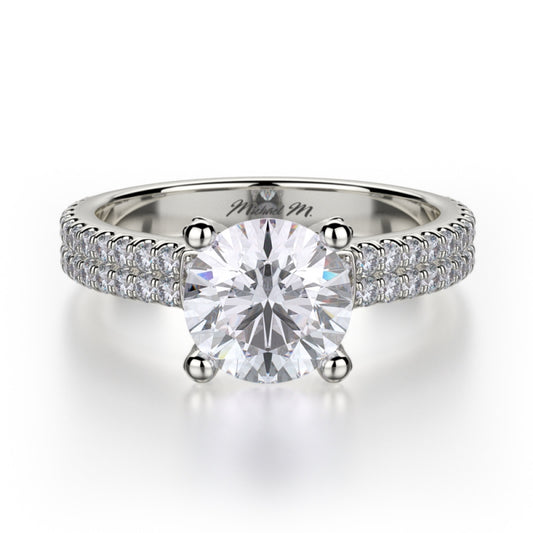 MICHAEL M 18k White Gold Engagement Ring R483-1-18W