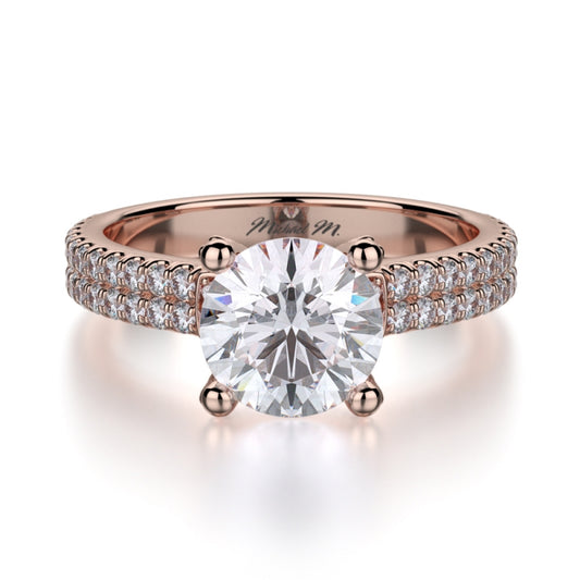 MICHAEL M 18k Rose Gold Engagement Ring R483-1-18R