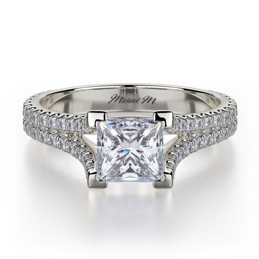 MICHAEL M 18k White Gold Engagement Ring R492-1-18W