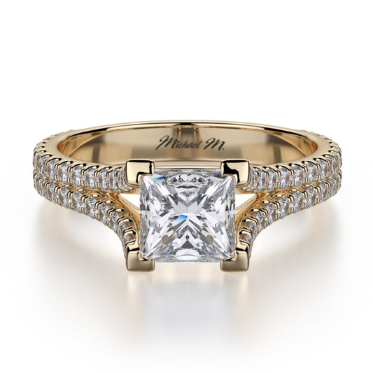 MICHAEL M 18k Yellow Gold Engagement Ring R492-1-18Y