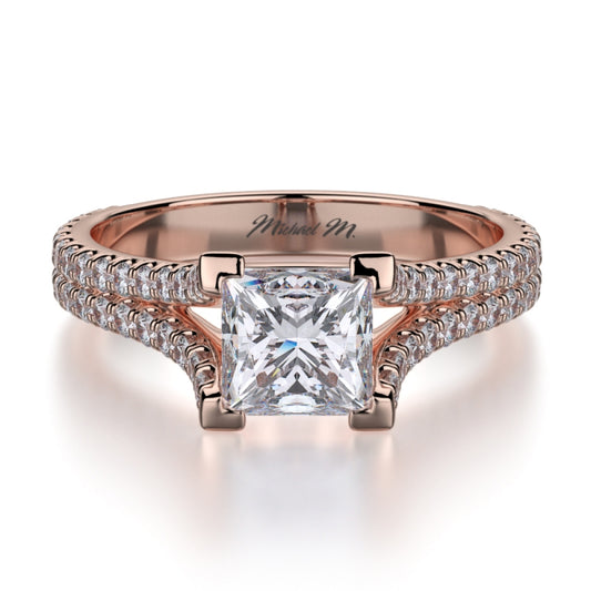 MICHAEL M 18k Rose Gold Engagement Ring R492-1-18R