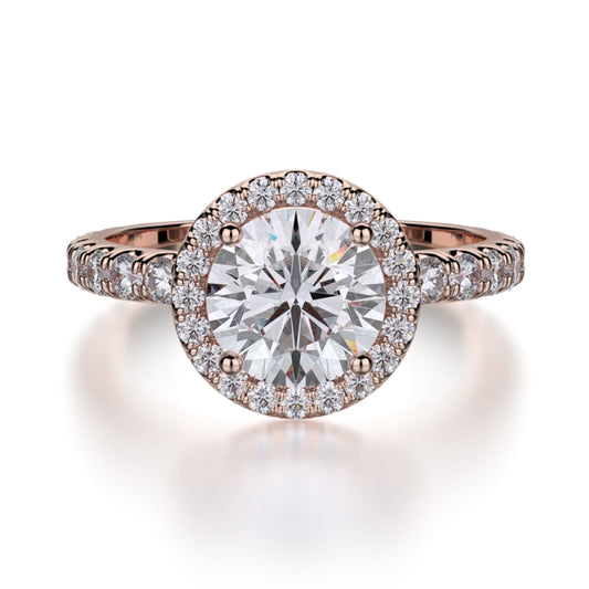 MICHAEL M 18k Rose Gold Engagement Ring R494-1-18R